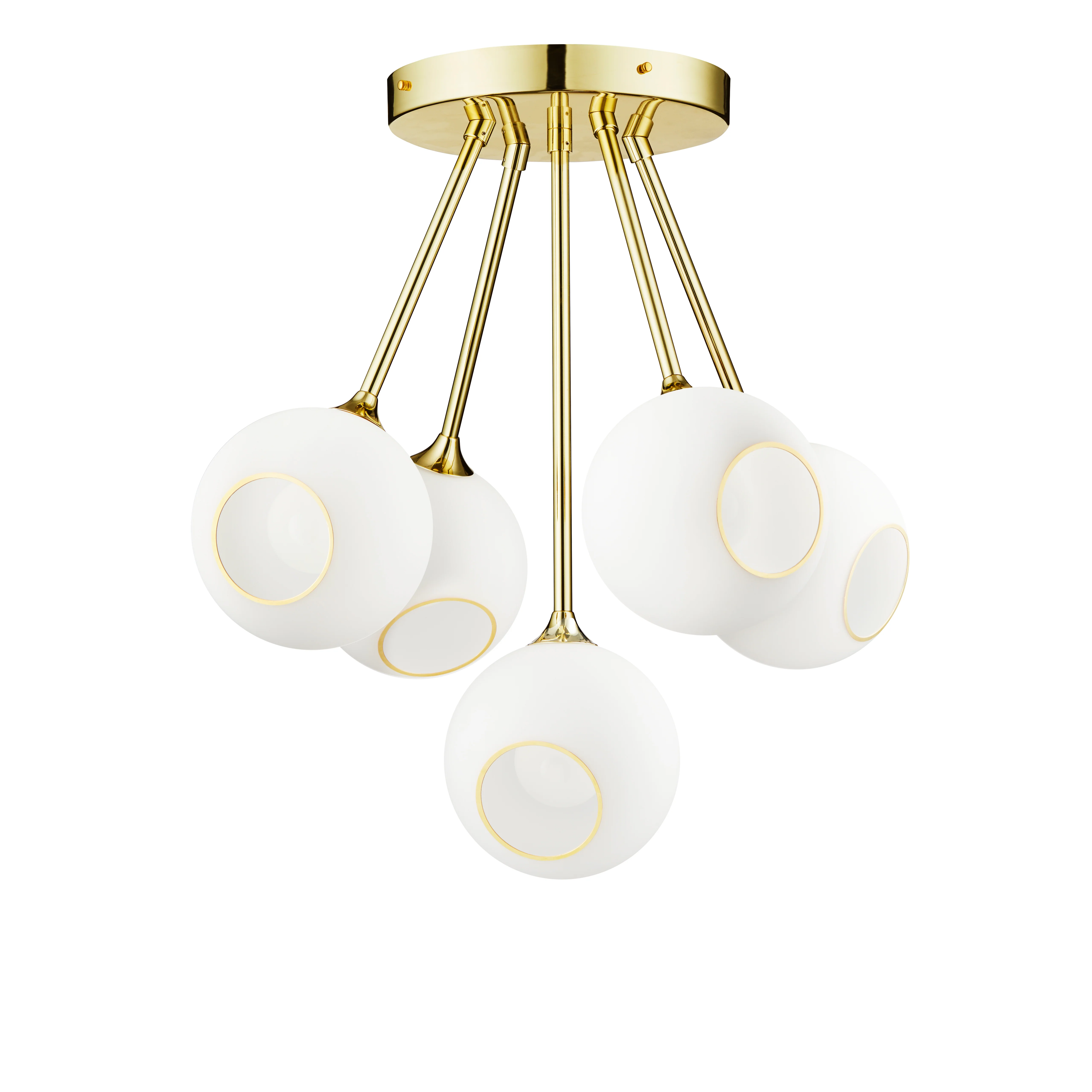 Lampa wisząca BALLROOM MOLECULE biały ze złotym wykończeniem