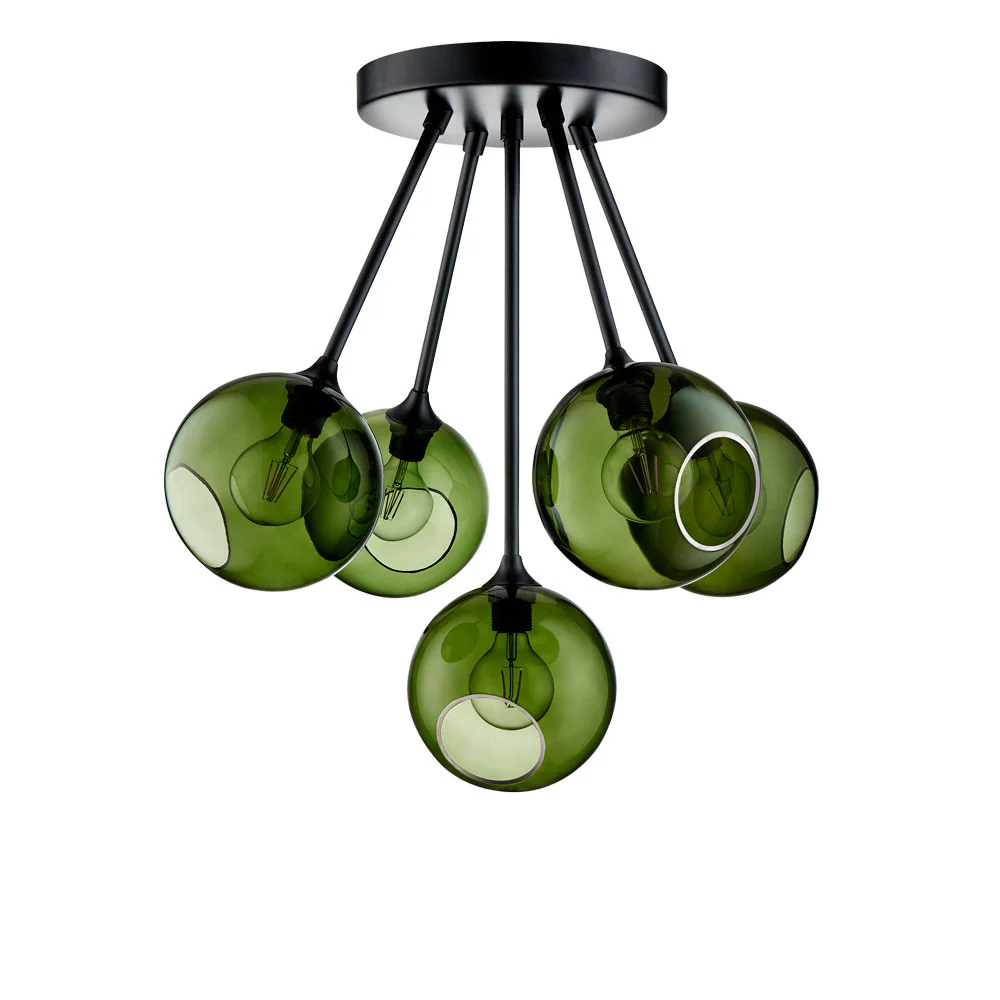 Lampa wisząca BALLROOM MOLECULE ciemnozielony z czarnym wykończeniem